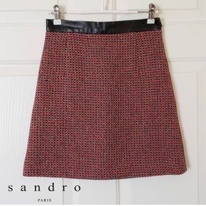 NEW Sandro Paris rainbow tweed skirt size 1